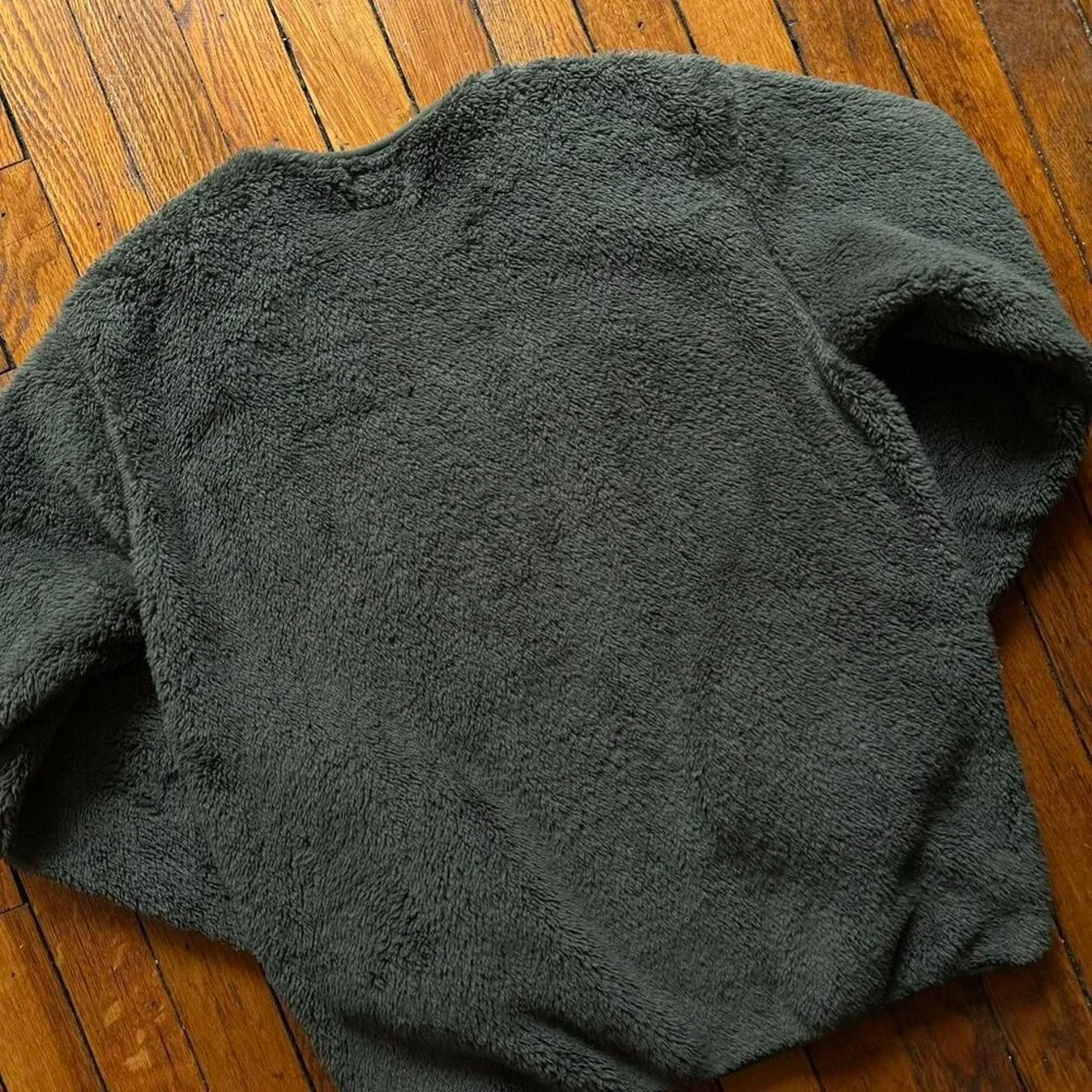 Engineered Garments x Uniqlo Pullover Sherpa Fleece Sweatshirt Men‎ XXS Green - Picture 4 of 6